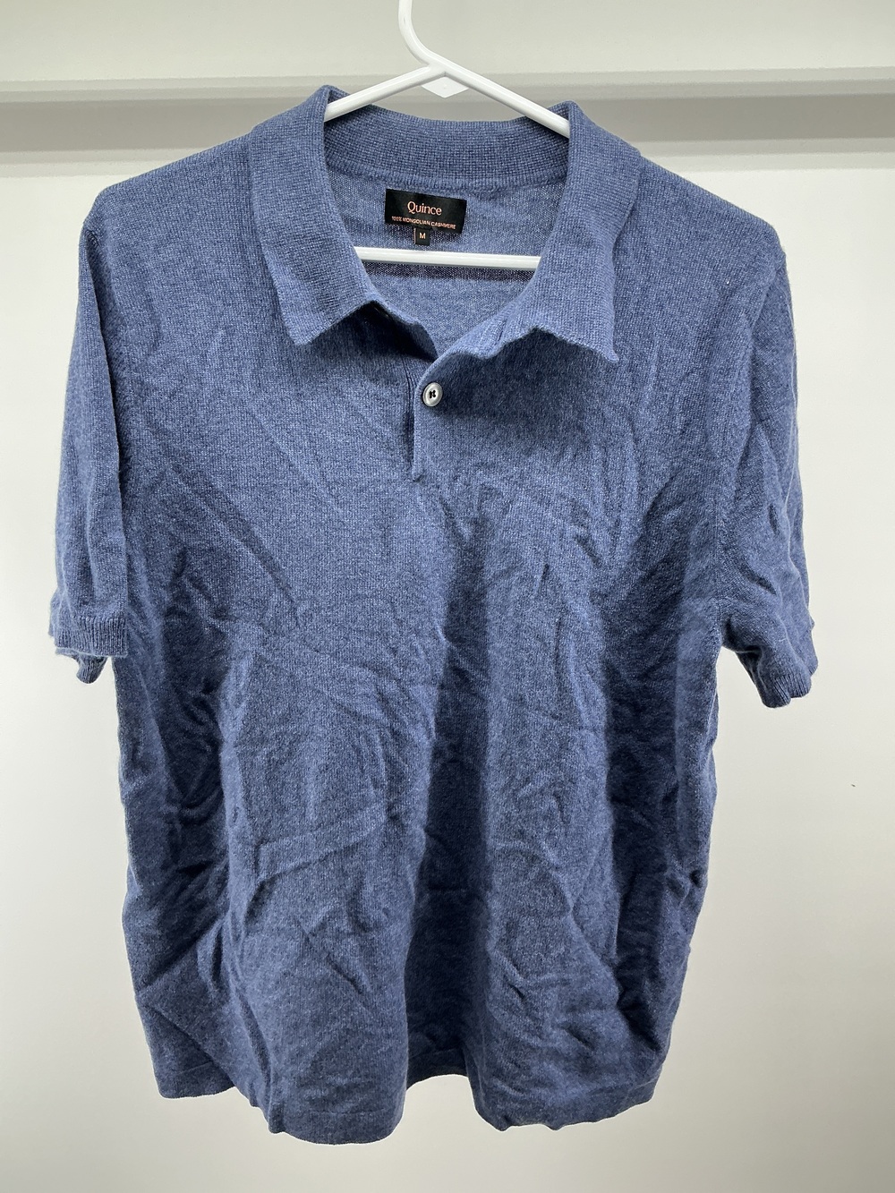 100% Mongolian Cashmere Short Sleeve Polo Sweater